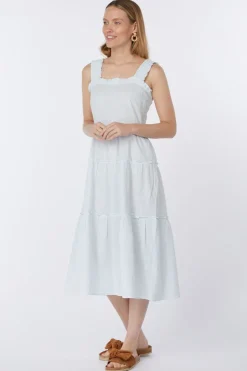 Outlet Vero Moda Jurk Jackie Smock Rpt Navy Blue/White