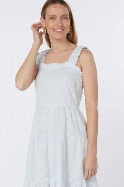 Outlet Vero Moda Jurk Jackie Smock Rpt Navy Blue/White