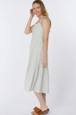 Outlet Vero Moda Jurk Jackie Smock Rpt light khaki/white