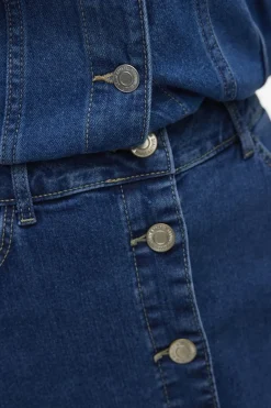 Discount Vero Moda Rok Natty Button Mix Dark Blue Denim