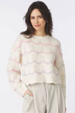 Best Vero Moda Trui Hatty Stitch Light Grey Melange