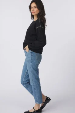 Online Vero Moda Trui Yoyo O_Neck Brushed Classic Denim