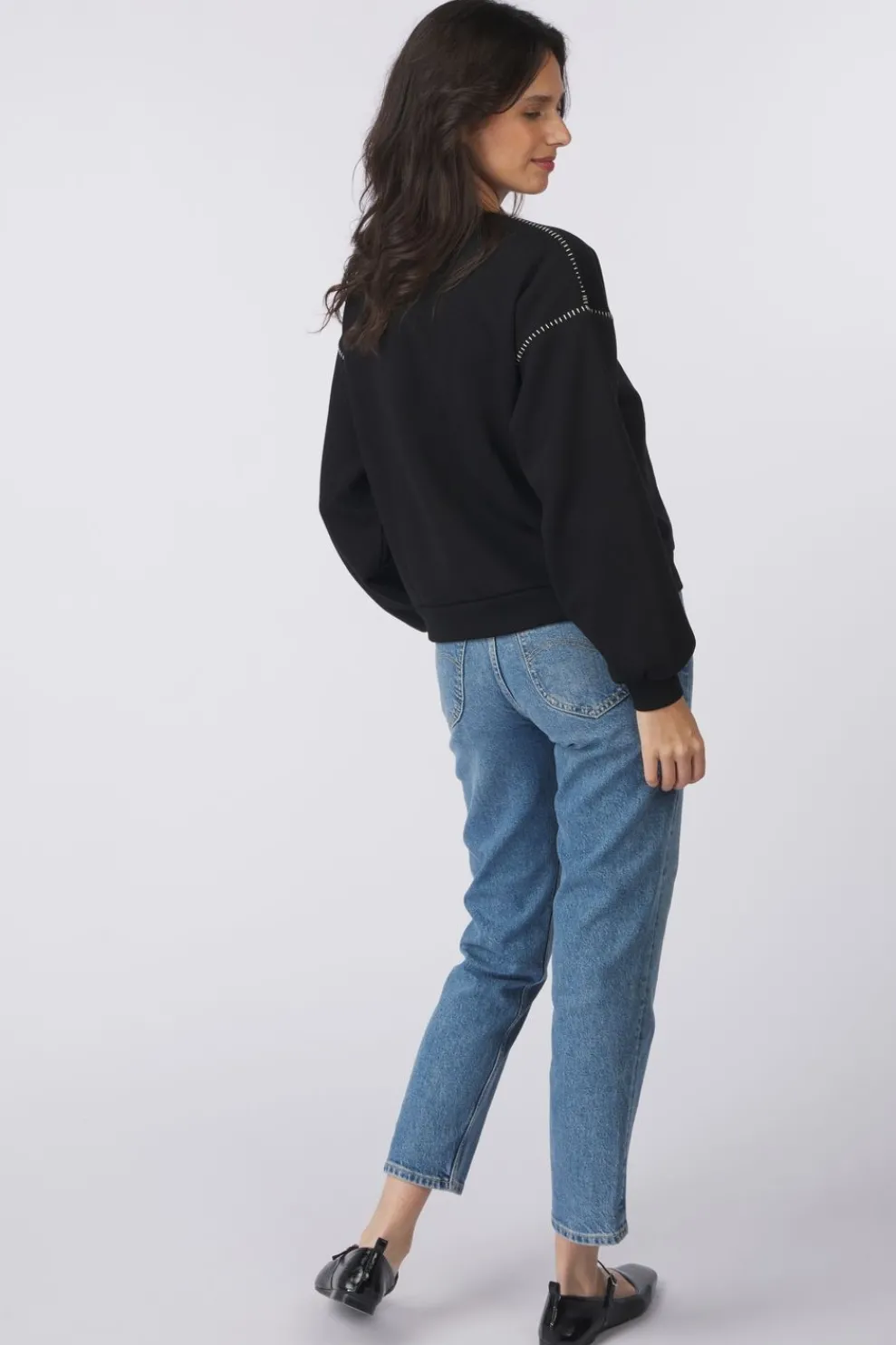 Online Vero Moda Trui Yoyo O_Neck Brushed Classic Denim