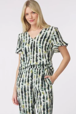 New Vila Blouse Bavina Nipi Cloud Dancer Aop:Nipi