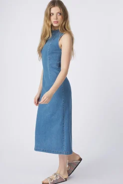Best Vila Jurk Winona Medium Blue Denim