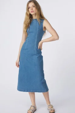 Best Vila Jurk Winona Medium Blue Denim