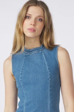 Best Vila Jurk Winona Medium Blue Denim