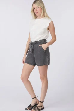 Discount Vila Short Kiki Belt Denim Snow White