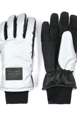 Sale Weathergoods Sweden Handschoenen Reflective Finger Gloves Dot Silver/High Vis