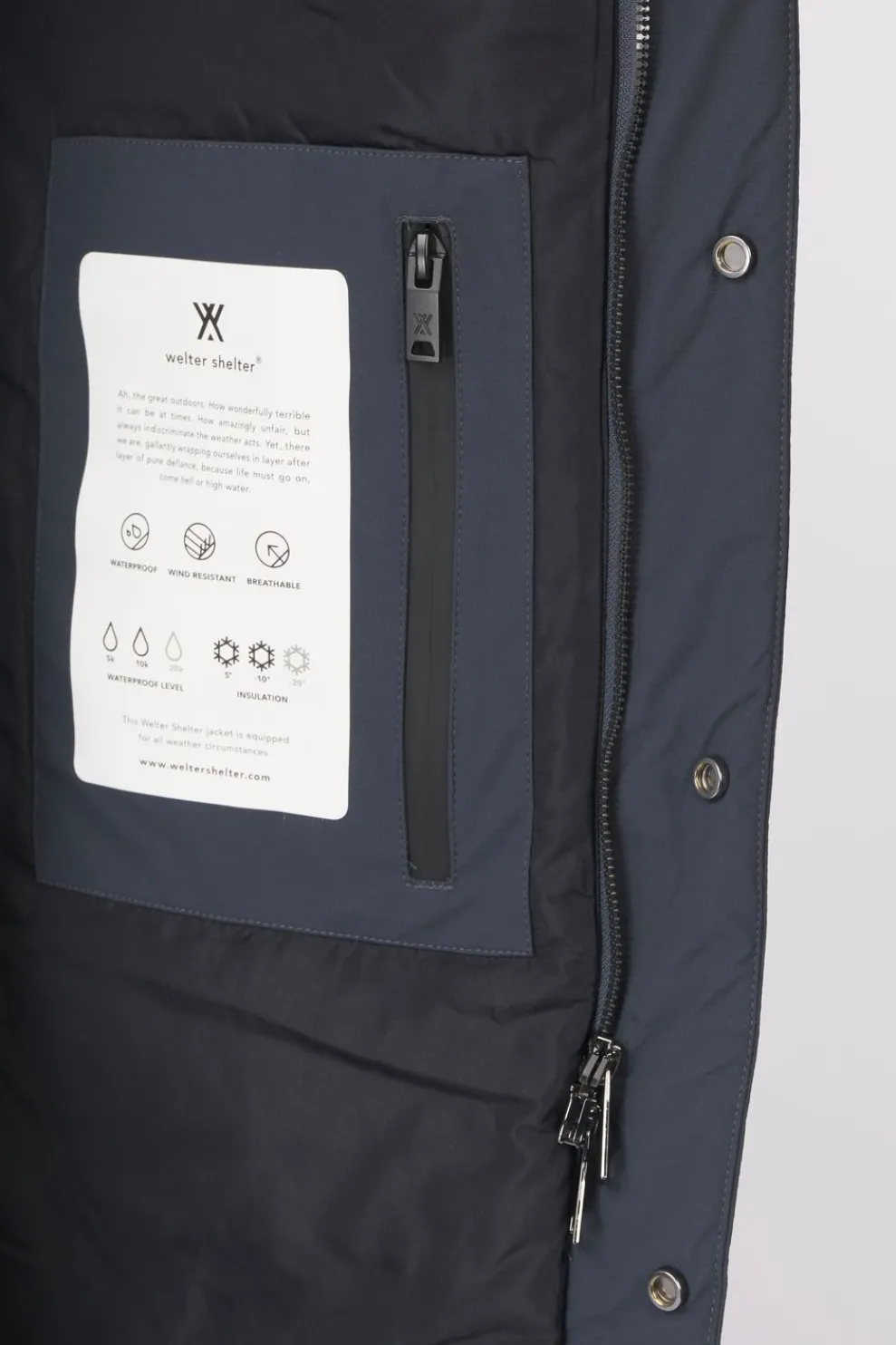 Fashion Welter Shelter Regenjas Monica G Parka Steel Blue