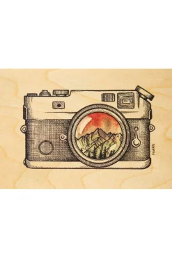 Outlet Woodhi Wenskaart Postcard Winter Objectif Light Brown/Assorted / Mixed