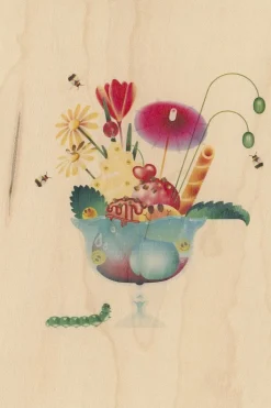 Online Woodhi Wenskaart Postcard Greetings 3At Cocktail Light Brown/Assorted / Mixed