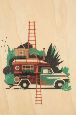 Wenskaart Postcard Ladders-Woodhi Clearance