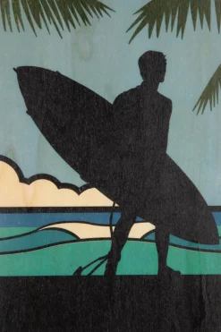 Outlet Woodhi Wenskaart Postcard Surfer Lichtbruin/Assorti