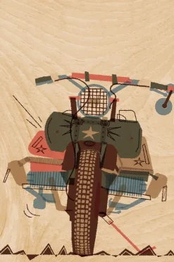 Sale Woodhi Wenskaart Postcard Easy Rider Light Brown/Assorted / Mixed