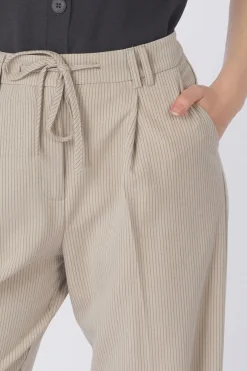 Online Yaya Broek Woven Pistripe Wide Leg With Belt And Cor Phantom