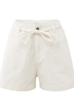 Short Garment Dye Woven High Waist-Yaya Hot