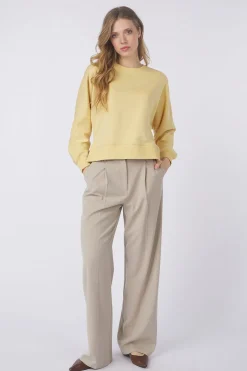 Trui Sweatshirt With Small Slit-Yaya Fashion