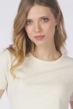 T-Shirt Crew Neck In Nappy Quality-Yaya Discount