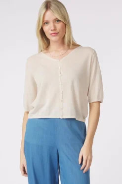 Outlet Yerse Cardigan Gauze Medium Blue Denim