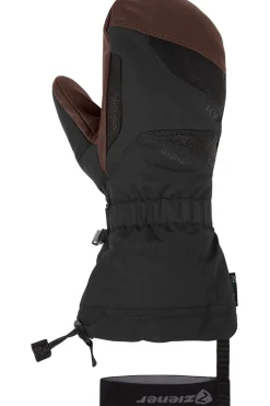 Best Ziener Wanten Gaikus As Aw Mitten Black.Dark Brown