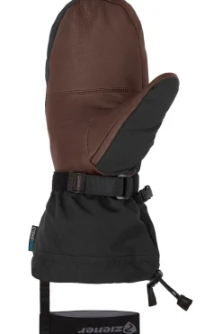 Best Ziener Wanten Gaikus As Aw Mitten Black.Dark Brown